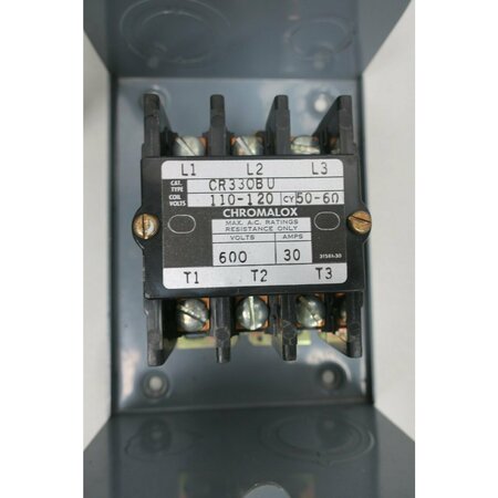 Chromalox DEFINITE PURPOSE 120V-AC 30A AMP AC CONTACTOR CR330B